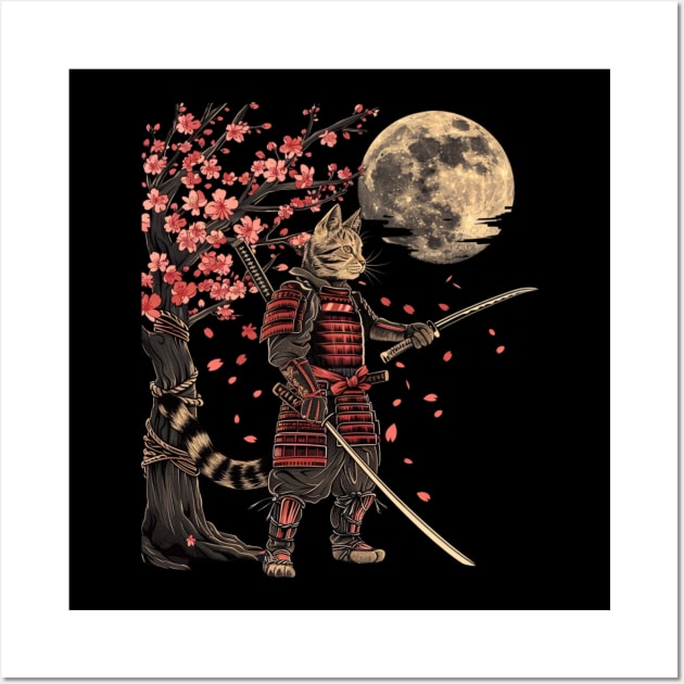 Cat Ninja Chronicles Sneaky Fury Wall Art by skeleton sitting chained